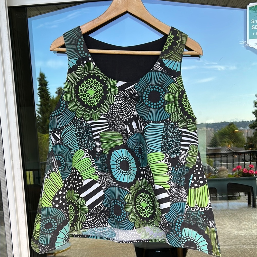 Marimekko print hand made shirt